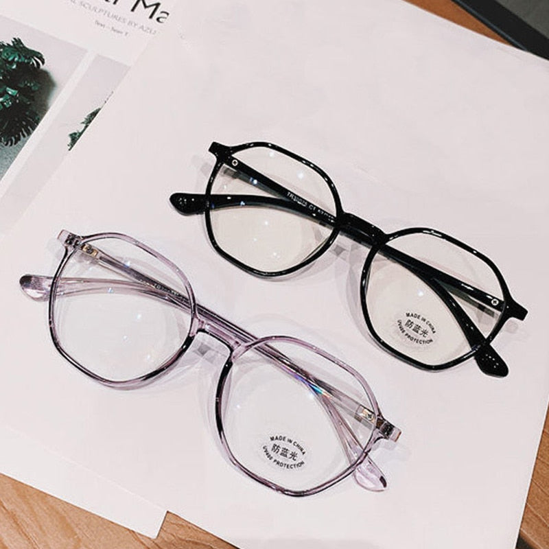 Fashion Transparent Reading Glasses Female Middle-aged and Elderly High-definition Anti-blue Light Glasses for The Elderly