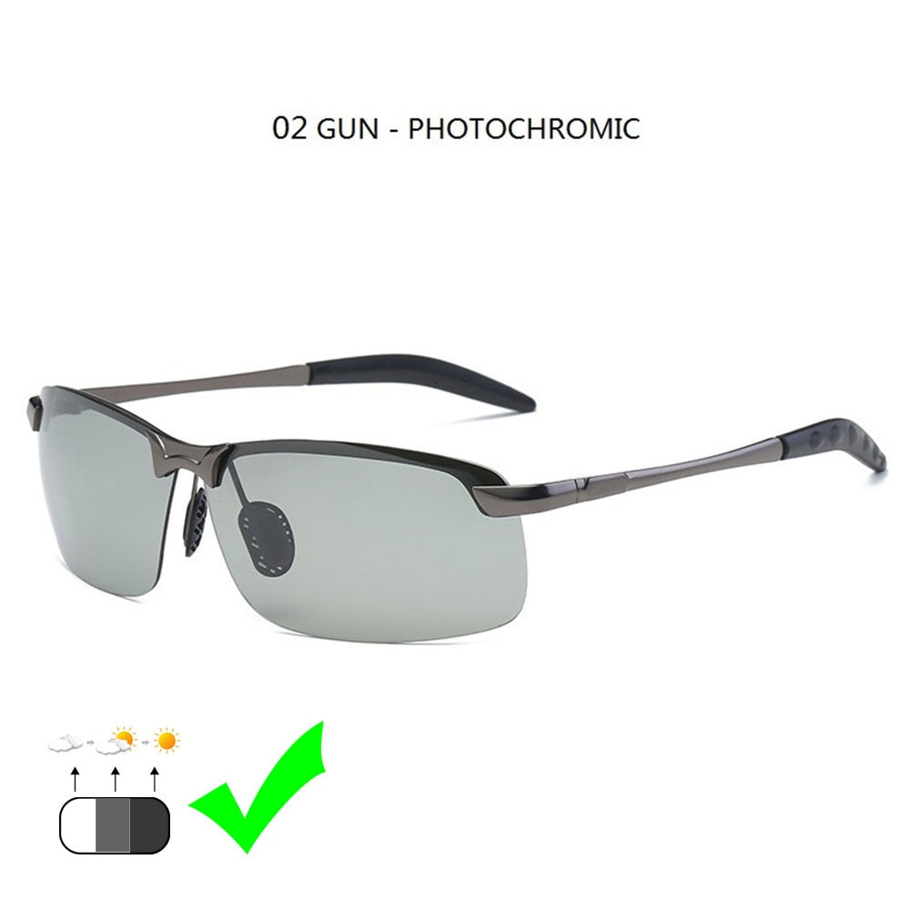 Photochromic Sunglasses Men Polarized Driving Chameleon Glasses Male Change Color Sun Glasses Day Night Vision Driver's Eyewear