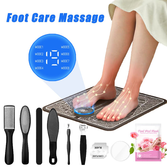 EMS Foot Massager Muscle Stimulation Improve Blood Circulation Massage Mat Relief Pain Relax Feet Exfoliating Nursing Tools