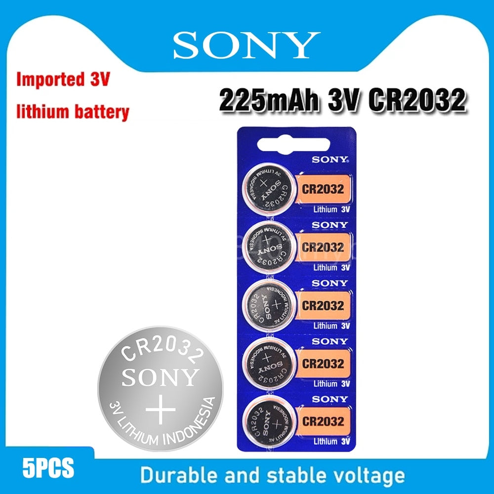 SONY Original CR2032 DL2032 ECR2032 BR2032 2032 CR 2032 3V Lithium Button Cell Coin Battery Long Lasting for Watches