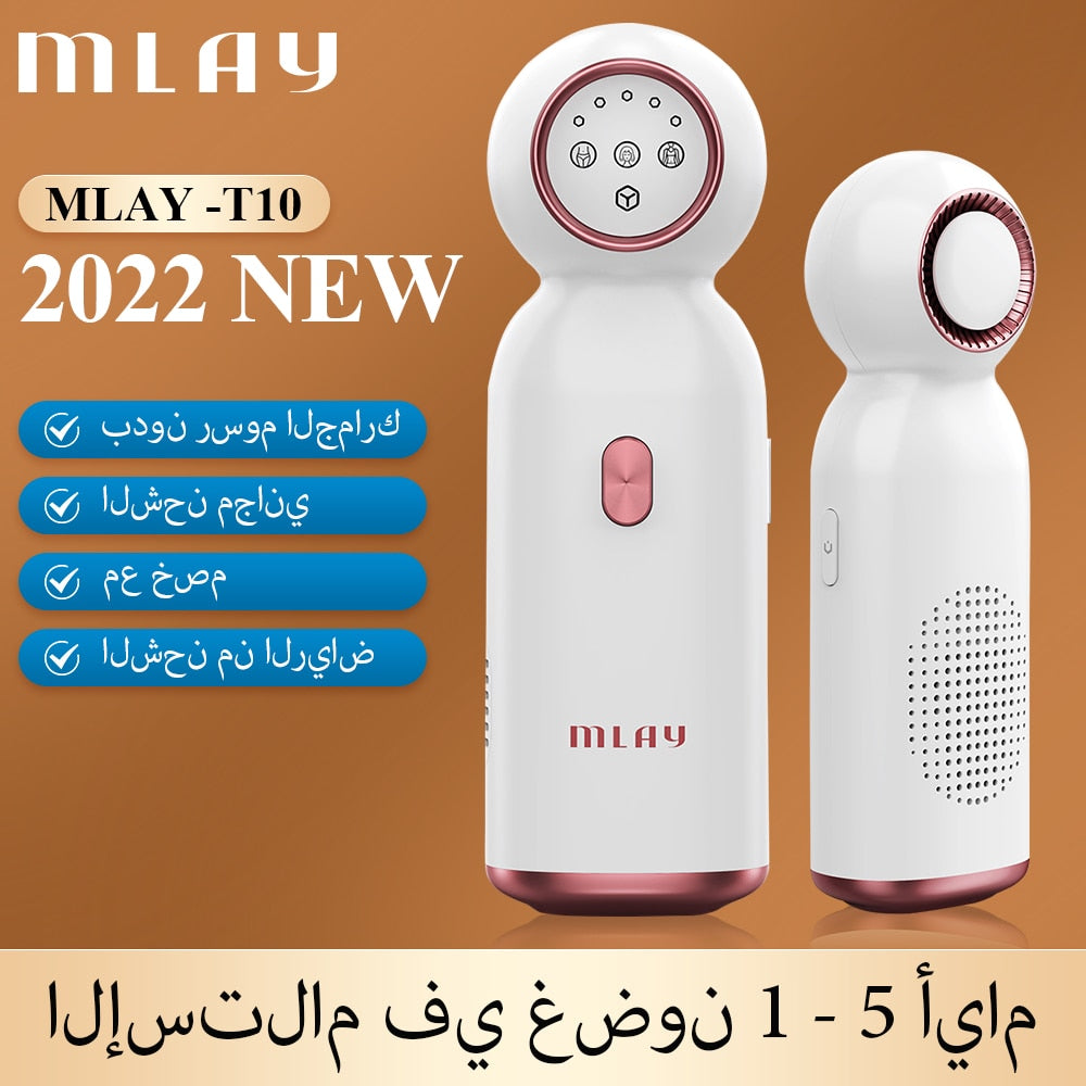 2022 NEW MLAY T10 ليزر ازالة الشعر  ليزر ملاي  ادوات جنسيه مثيره   جهاز ليزر لازالة الشعر  IPL Painless Cold Laser Hair Removal