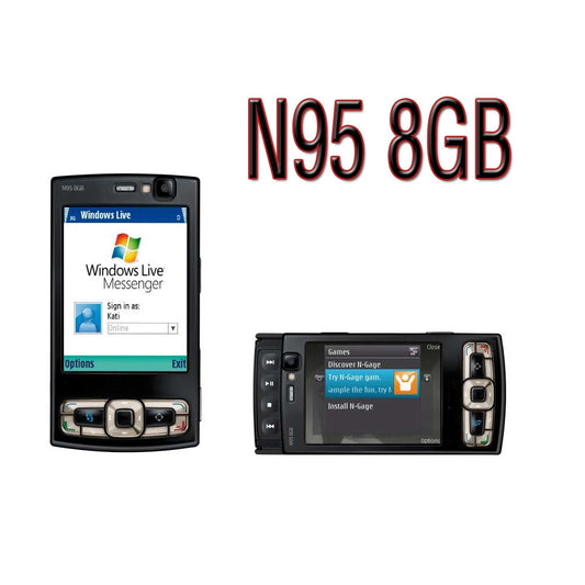 Original N95 8GB Mobile Cell Phone 3G 5MP Wifi GPS 2.8''Screen Unlocked Smartphone Russian Hebrew Arabic Keyboard. Made on 2007