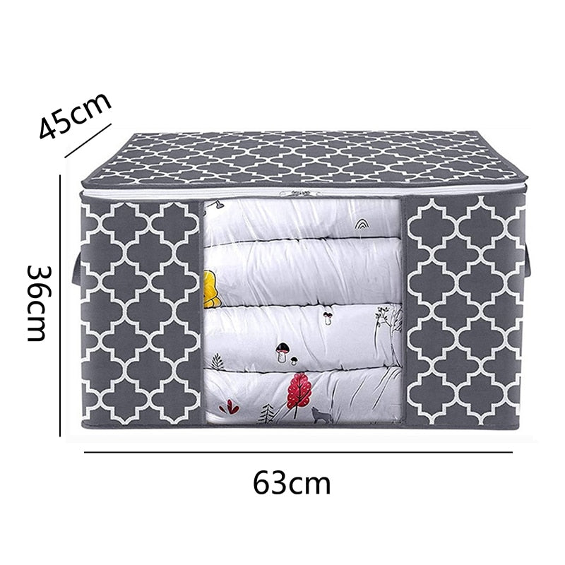 Clothes organizer Foldable Comforter Storage Bag Household Clothing Storage Box Dustproof Quilt Storage bolsas de almacenamiento