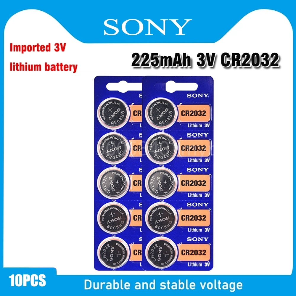 SONY Original CR2032 DL2032 ECR2032 BR2032 2032 CR 2032 3V Lithium Button Cell Coin Battery Long Lasting for Watches