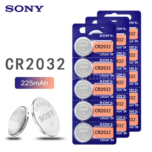 SONY Original CR2032 DL2032 ECR2032 BR2032 2032 CR 2032 3V Lithium Button cell Coin Battery Long Lasting for Watches