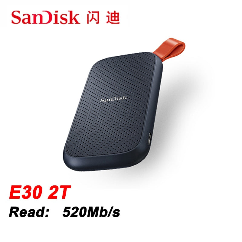 SanDisk Portable SSD USB 3.2 External HD 480GB 500GB 1TB 2TB 4TB HDD Hard Drive SSD Solid State 3.1 USB Flash Disk E30 E61 E81