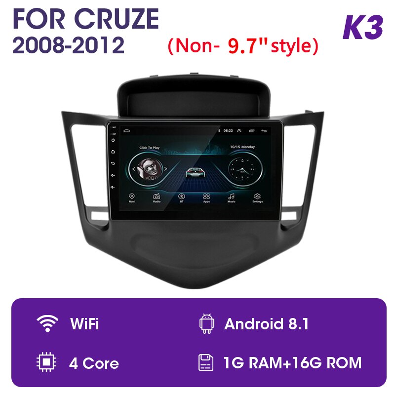 Srnubi 9.7" Android 11 Car Radio for Chevrolet Cruze J300 2008-2012 Multimedia Player GPS 2din Carplay Auto Stereo DVD Head Unit