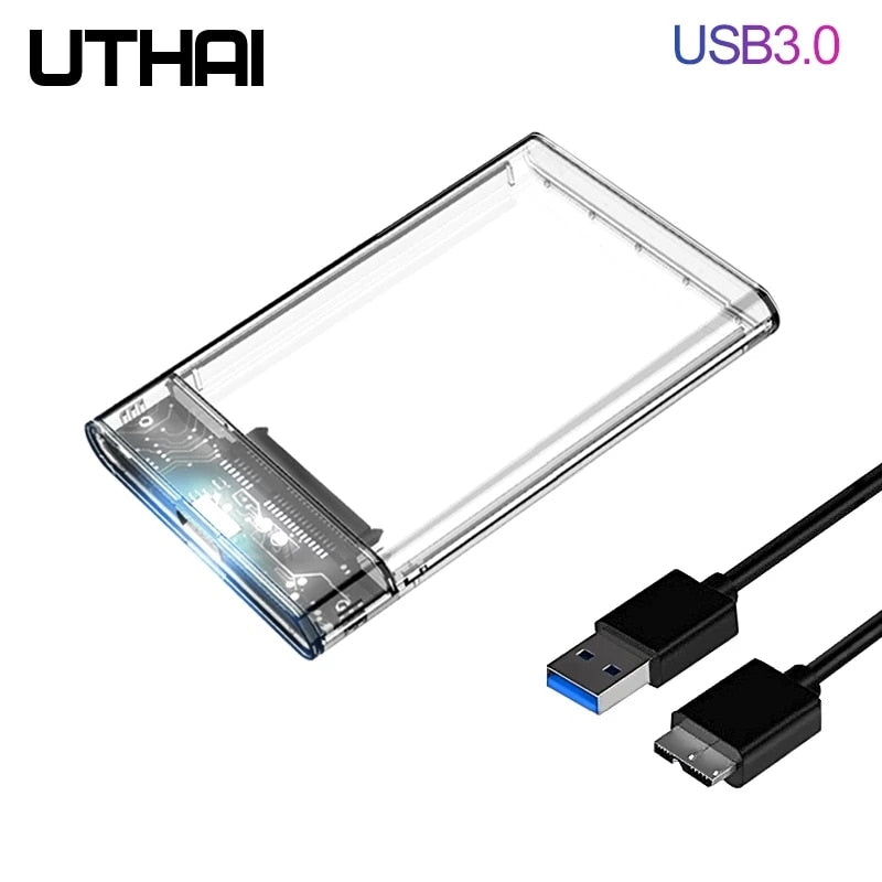 UTHAI G06 USB3.0/2.0 HDD Enclosure 2.5inch Serial Port SATA SSD Hard Drive Case Support 6TB transparent Mobile External HDD Case