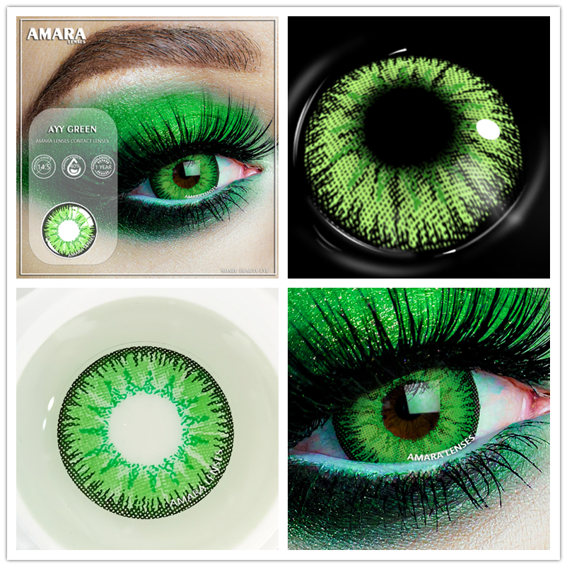 AMARA 2pcsCosplay Anime Eyes Lenses for Eyes AYY Series Makeup Sharingan Beauty Contact Lenses Eye Cosmetic Color Lens Eyes