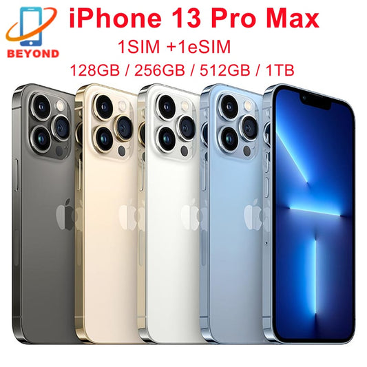 95% New Original Apple iPhone 13 Pro Max 128GB 256GB 512GB 1TB ROM Genuine OLED A15 IOS Face ID NFC Unlocked 5G s