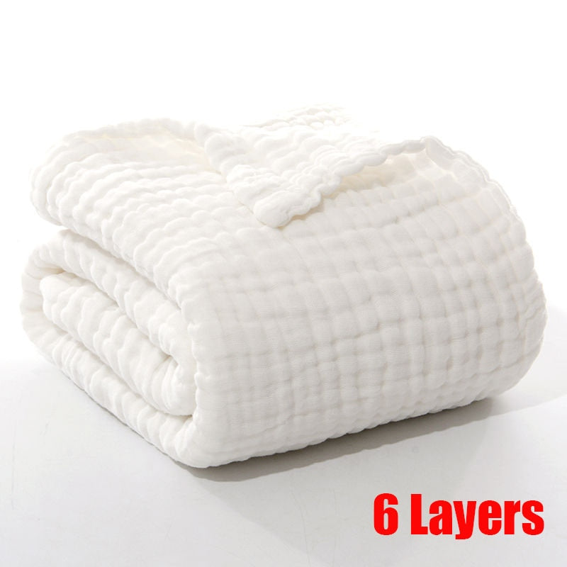 Baby Bath Towel Boy Girl 100% Cotton Baby Towel Blanket For Newborn Baby Bathrobe 6 Layers Gauze Washcloth Infant Swaddle