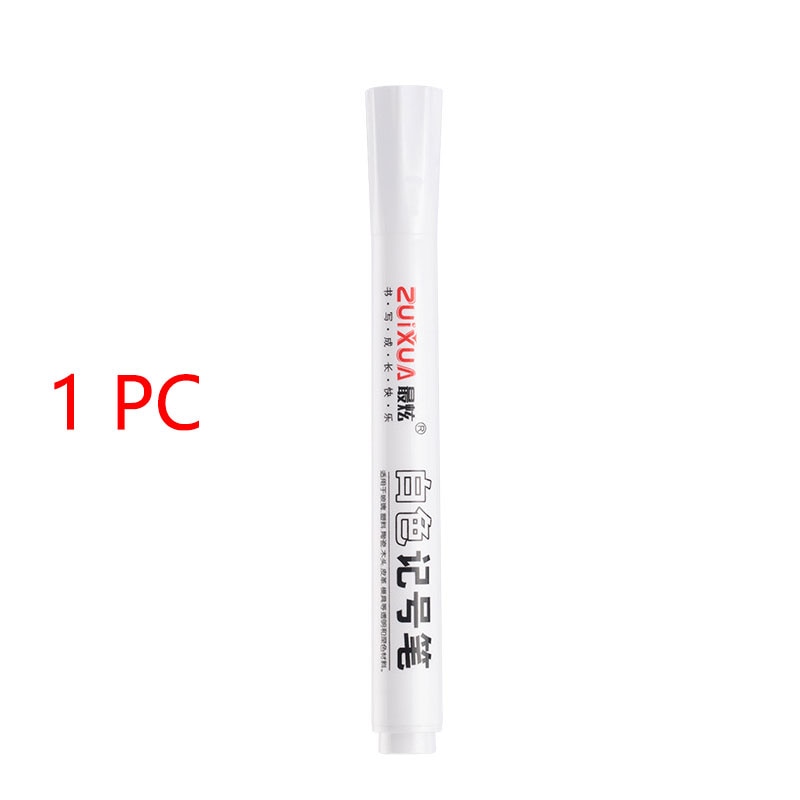 1/3/5 Pcs White Marker Pens 2.0mm Oily Waterproof White Gel Pen DIY Graffiti Sketching Markers Stationery Wrting School Supplies