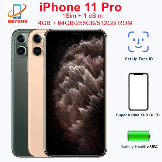 95% New Genuine Apple iPhone11Pro iPhone 11 Pro 5.8" Original Super Retina XDR OLED Face ID 64/256/512GB A13 4G Cell Phone