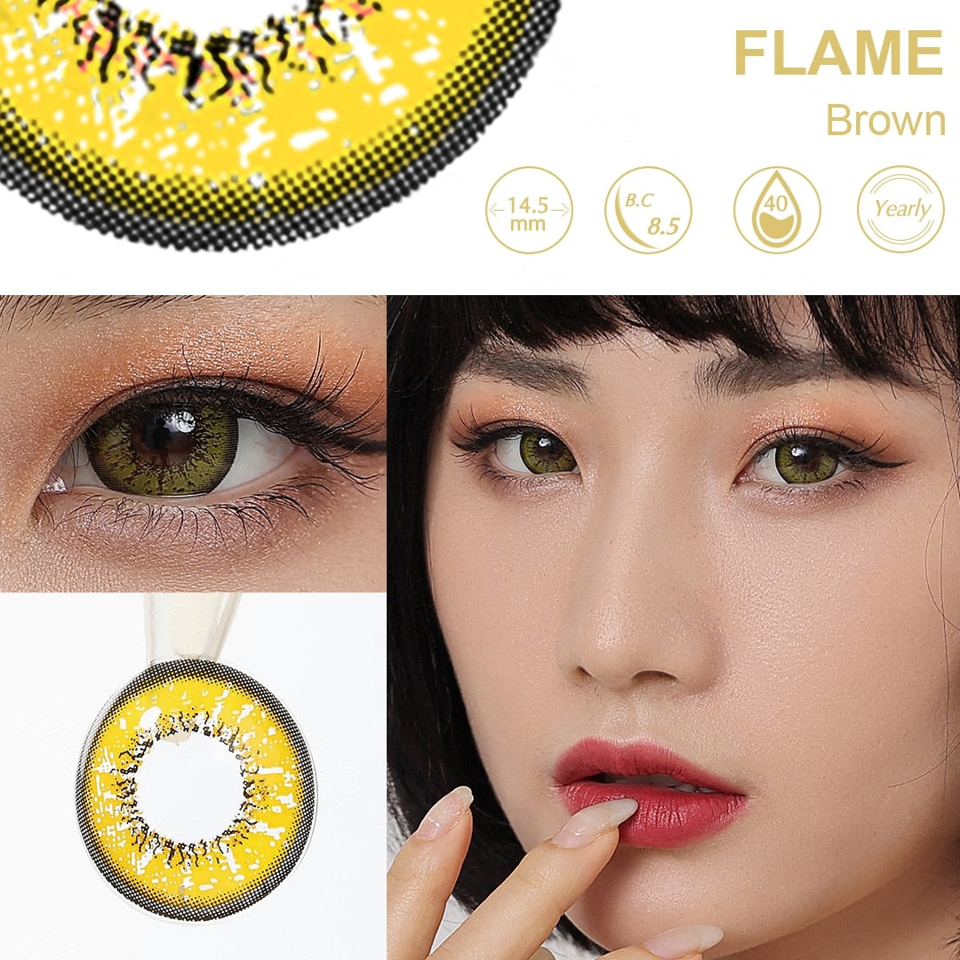 1pair(2pcs) Color Contact Lenses For Eyes Anime Cosplay Colored Lenses Blue Red Multicolored Lenses Contact Lens Beauty Pupils