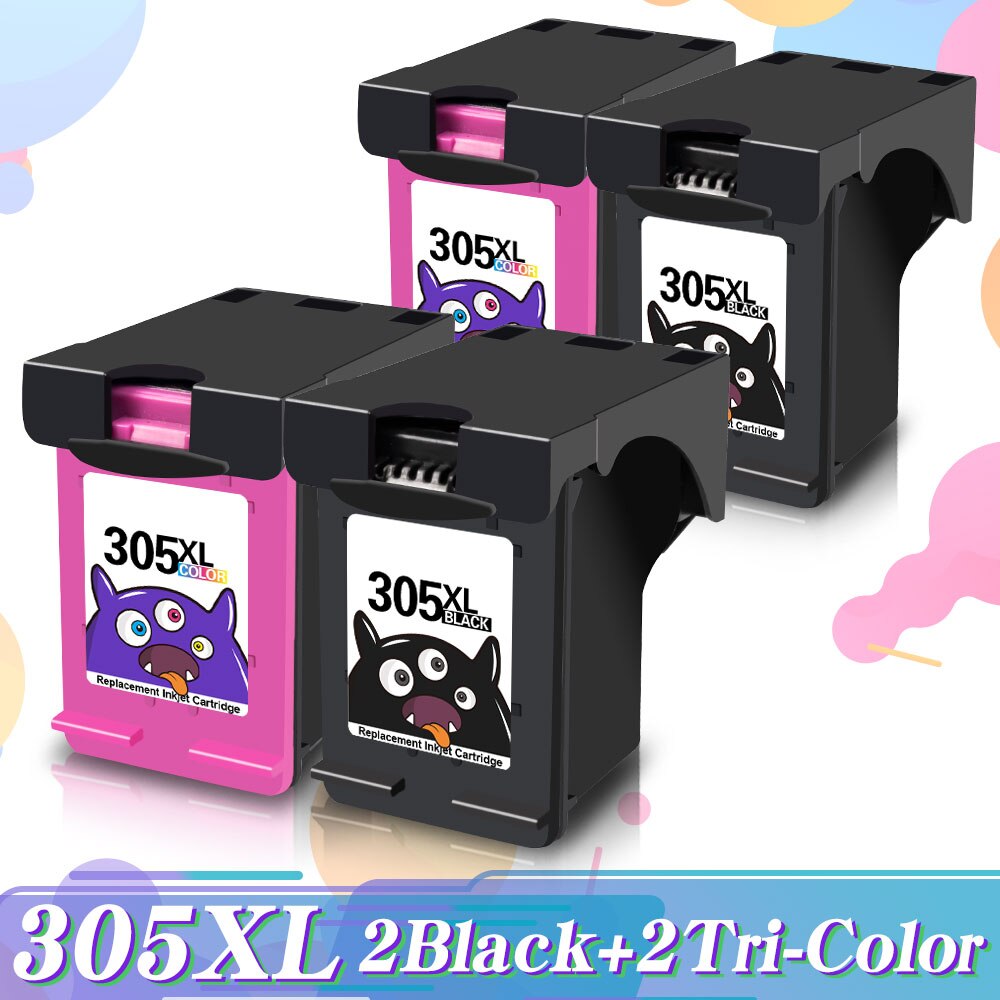 Printjoy Replacement Compatible For HP 305 XL HP305 hp305xl 305XL ink cartridge For HP DeskJet 2710 2720 4110 4120 4130 6010