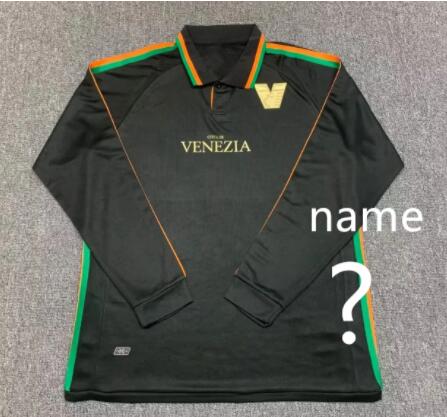 Venezia Home Away New Venezia FC Long Sleeve Jersey Black White 22 23 Venice 2022 2023 BUSIO Shirts