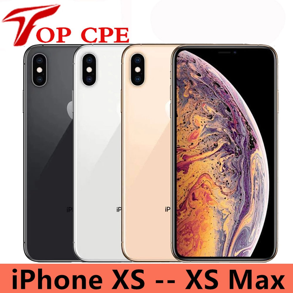 Apple iPhone XS 5.8"/XS MAX 6.5“” RAM 4GB ROM 64GB/256GB/512GB Smartphone Hexa Core IOS A12 Bionic LTE 4G Unlocked Used Phone