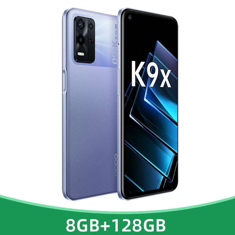 OPPO K9X 6GB 128GB Dimensity 810 Octa Core Mobile Phone 6.5'' 90Hz FHD Screen Smartphone 5000mAh Battery 64MP Camera Colos OS