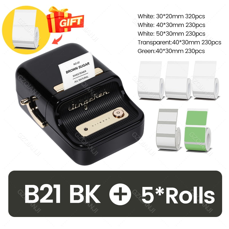 Niimbot B21 Wireless label printer Portable Pocket Label Printer Bluetooth Thermal Label Printer Fast Printing Home Use Office