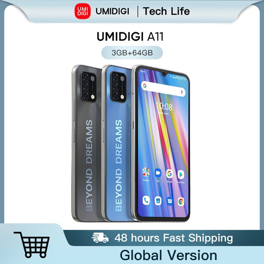 UMIDIGI A11 Global Version 3GB 64GB Smartphone Android11 HelioG25 6.53"16MP AI Triple Camera HD+ 5150mAh