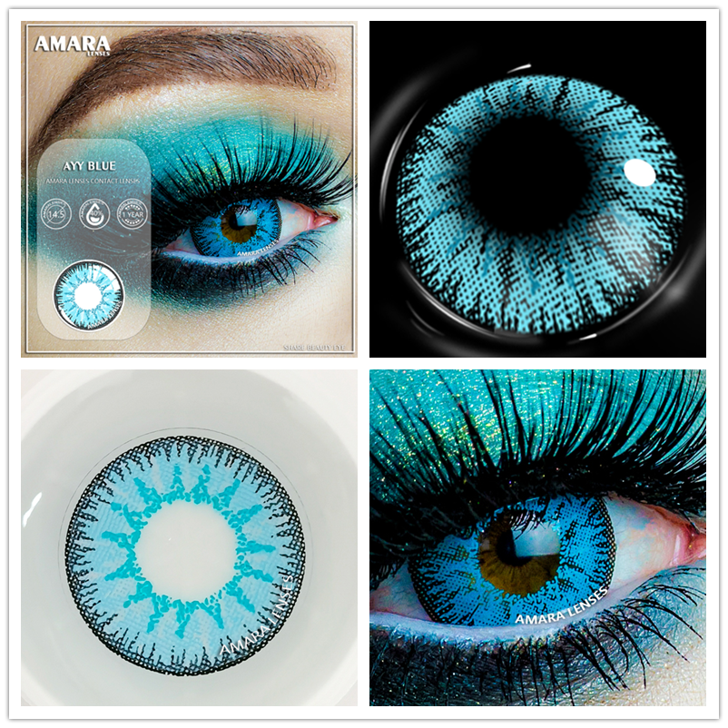 AMARA 2pcsCosplay Anime Eyes Lenses for Eyes AYY Series Makeup Sharingan Beauty Contact Lenses Eye Cosmetic Color Lens Eyes