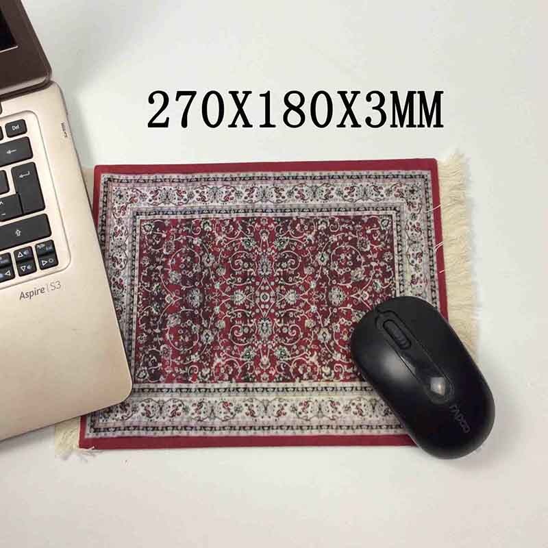 XGZ Big Promotion Fashion Persian Carpet Laptop Gaming Pc Mechanical Keyboard Mousepad White Tassel Rubber Table Mat for Coaster