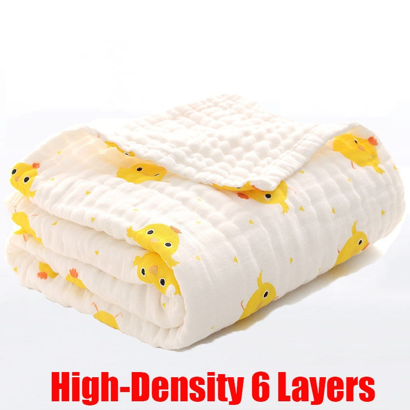 Baby Bath Towel Boy Girl 100% Cotton Baby Towel Blanket For Newborn Baby Bathrobe 6 Layers Gauze Washcloth Infant Swaddle