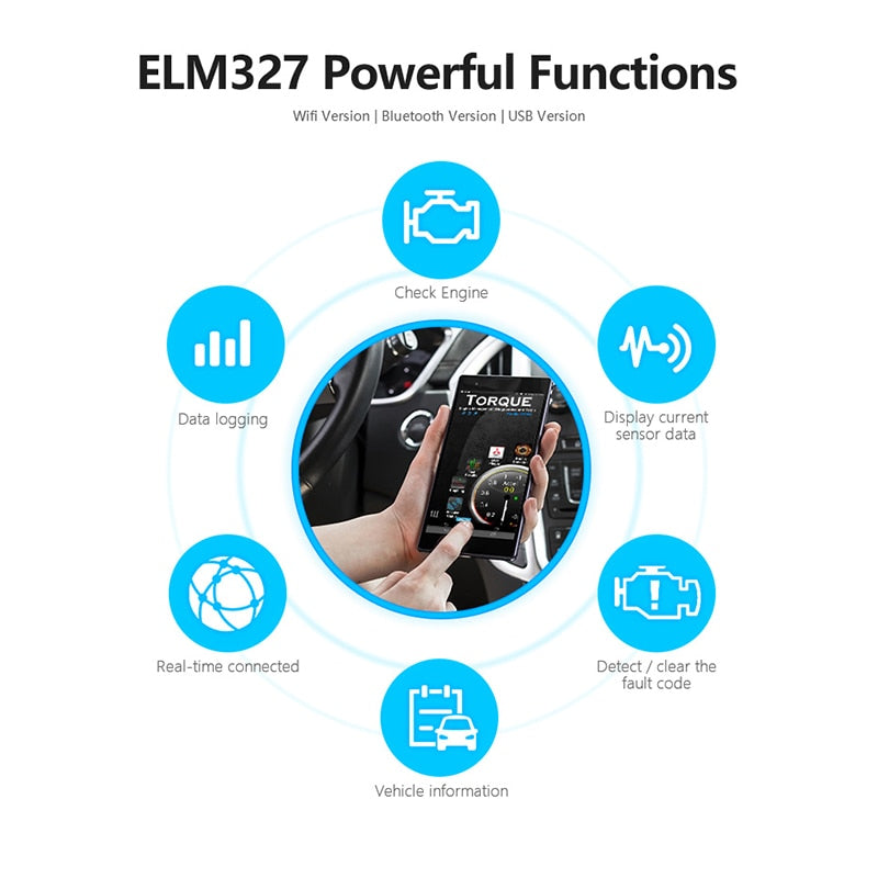 The new ELM327 is suitable for Mini V2.1 Bluetooth OBD dual-mode automatic judgment 5.1 Bluetooth car fault detection