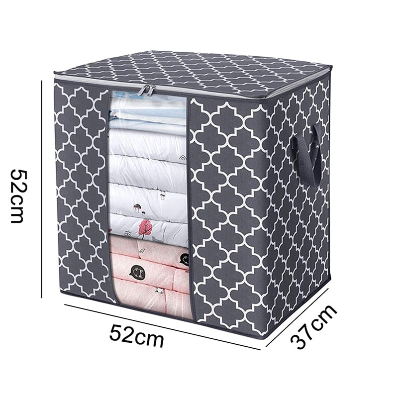 Clothes organizer Foldable Comforter Storage Bag Household Clothing Storage Box Dustproof Quilt Storage bolsas de almacenamiento