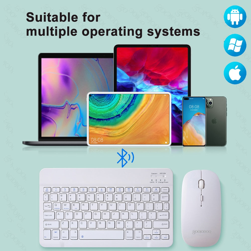 Wireless Keyboard Bluetooth Keyboard and Mouse For iPad Air 5 Pro 12 2021 Tecaldo Bluetooth For Xiaomi Samsung iPad Keyboard