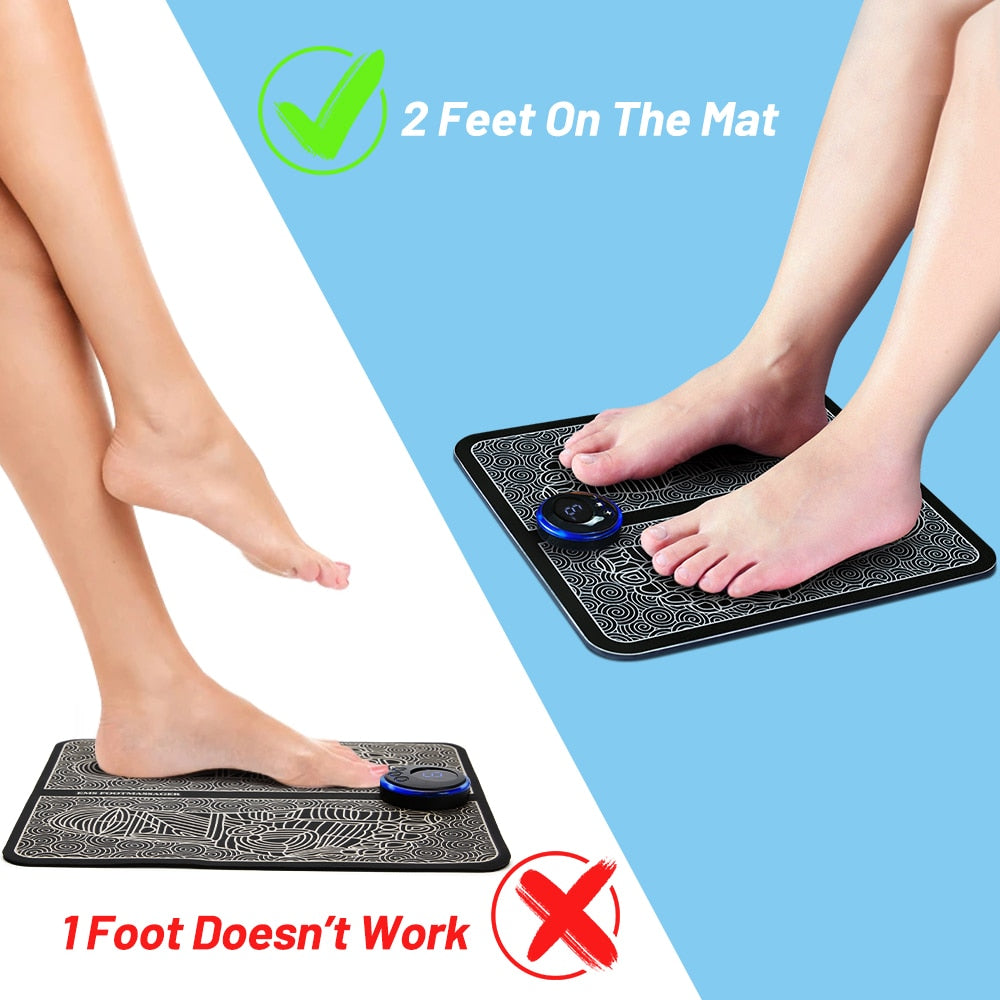 Electric Foot Massager Mat Rechargeable Foot Massage Pad Folding Portable Home Use Massage Tools Relieve Foot Pain Health Care