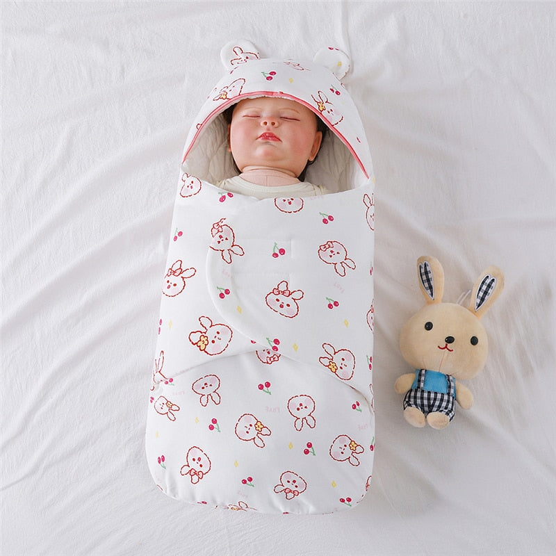 Winter Newborn Baby Wrap Blankets Cotton Cartoon Baby Sleeping Bags Envelope For Newborn Sleep Sack Thick Cocoon for Baby 0-6M