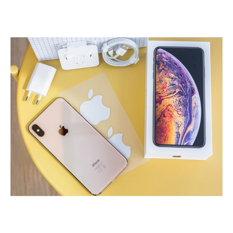 Original Unlocked  iPhone XS Max Mobile Phone 64/256/512GB ROM 6.5 Inch OLED A12 12MP Dual Camera Face ID  4G Smartphone