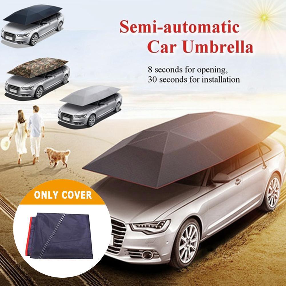 Summer Car Cover Shade Cover Car Umbrella Roof Foldable Cloth Tent Resistant Uv Oxford Car Protect Anti-uv T W4g1