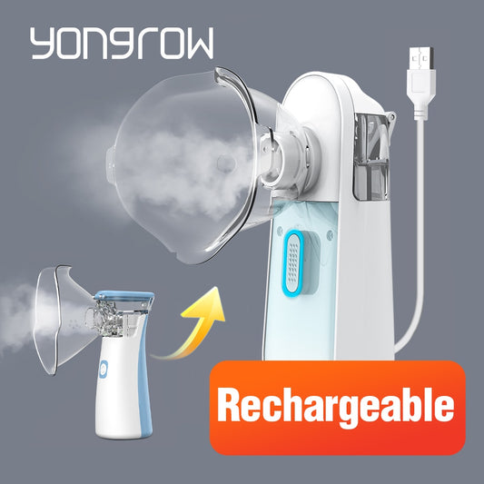 Yongrow Medical Silent Mesh Nebulizer Handheld Asthma Inhaler Atomizer Children Health Care Mini Portable Nebulizer Humidifier