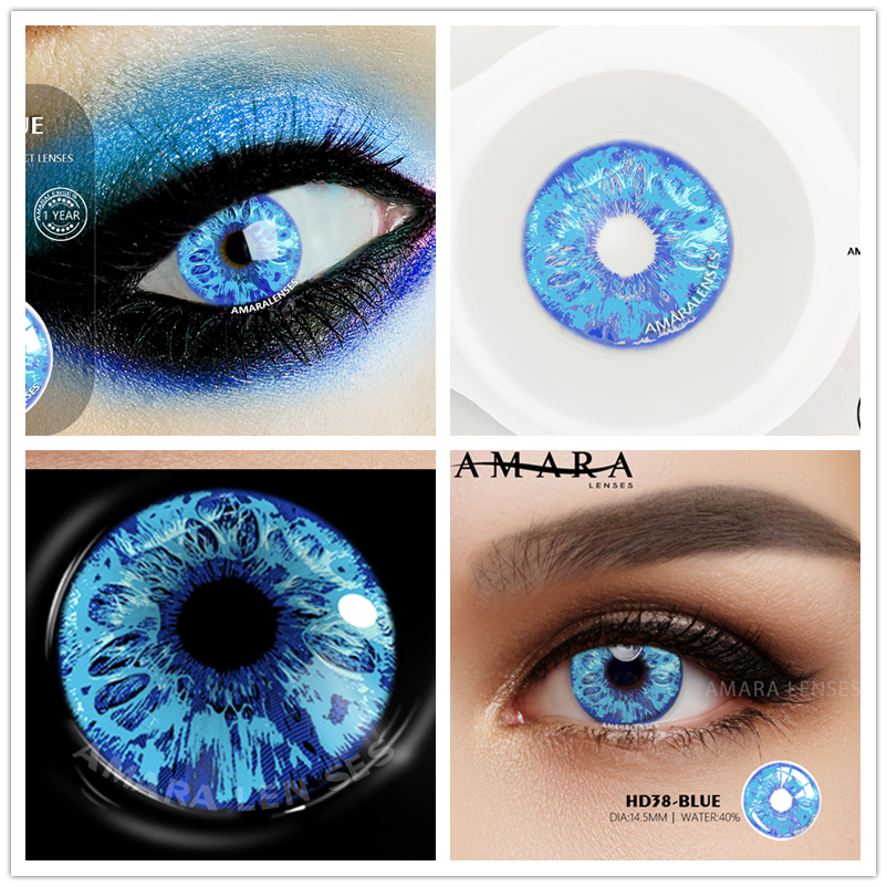 AMARA 2pcsCosplay Anime Eyes Lenses for Eyes AYY Series Makeup Sharingan Beauty Contact Lenses Eye Cosmetic Color Lens Eyes