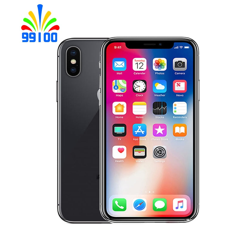 Original Unlocked Cell phone Apple iPhone X 5.8" 3GB+64GB/256GB 4G LTE  A11 CPU Wireless Charge Used Phone