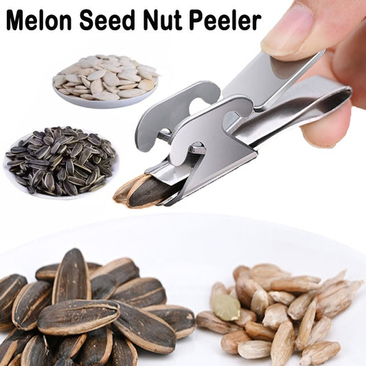 Stainless Steel Sheller Peanut Tongs Melon Seed Opener Sunflower Seed Peeler Walnut Tongs Kitchen Tools Household Accessories