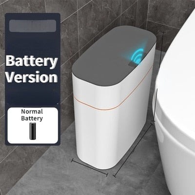 Automatic Intelligent Smart Trash Can Sensor Kitchen Trash Bin With Lid Household Bedroom Bathroom Narrow Gap Waste Garbage Bin