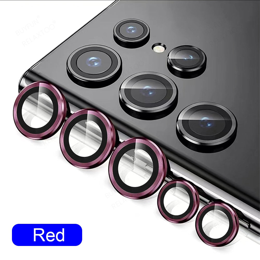 S23Ultra Camera Screen Protector Sumsung S 23 Plus S23+ Rear Metal Ring Tempered Glass Lens Cap For Samsung Galaxy S23 Ultra 5G