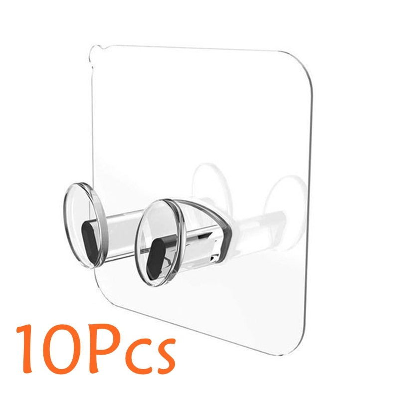 5/10/20 Pcs Wall Storage Hook Punch-free Power Plug Socket Holder Kitchen Stealth Hook Wall Adhesive Hanger Bathroom