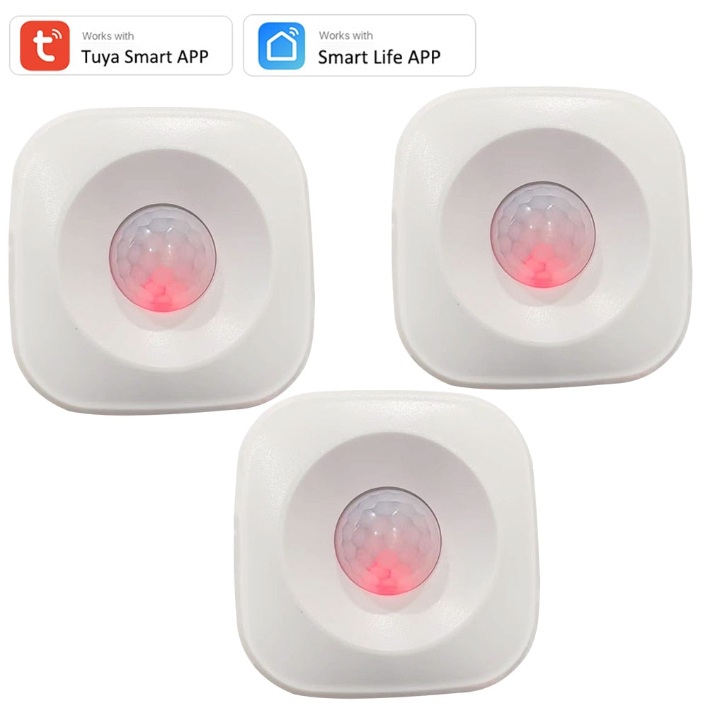 Tuya WIFI PIR Motion Sensor Detector Movement Sensor Smart Life APP Wireless Home Automation System Work with Alexa Routine  Set