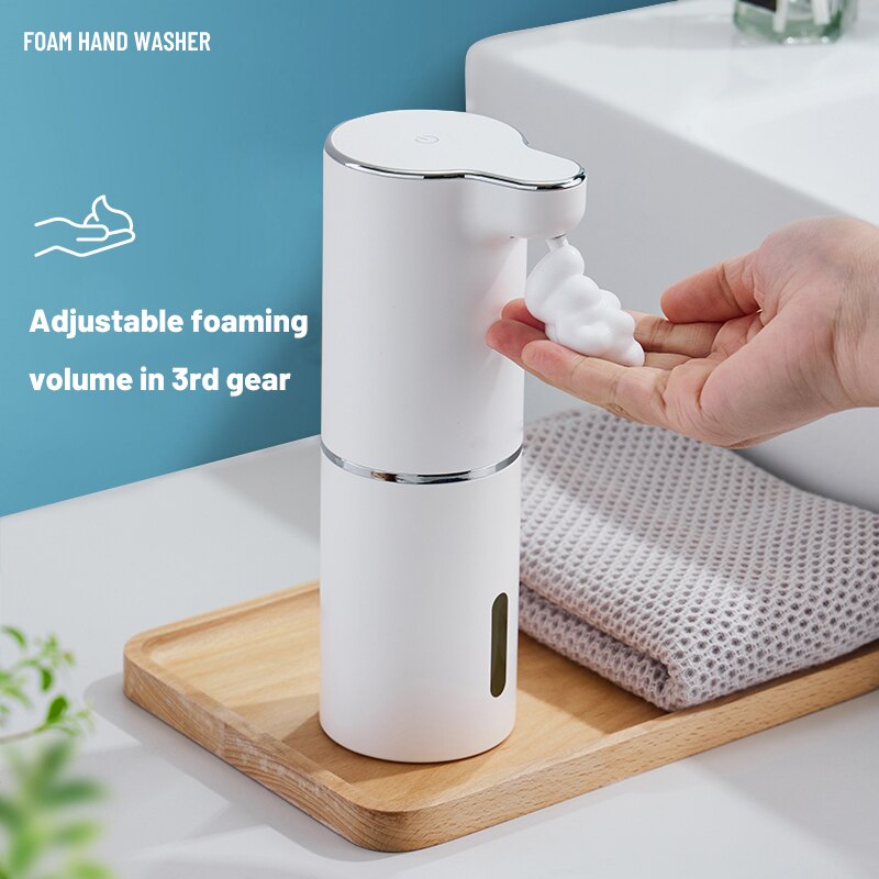 1PC White 300ML Automatic Foam Soap Dispensers Smart Foam Machine Infrared Liquid Soap Dispenser Pump Hand Sanitizer