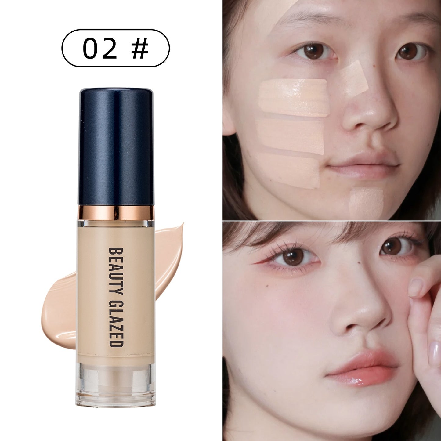 6ml Matte Liquid Foundation Cream Smooth Long Wear Oil-Control Face Foundation Full Coverage Concealer Waterproof Contour Makeup