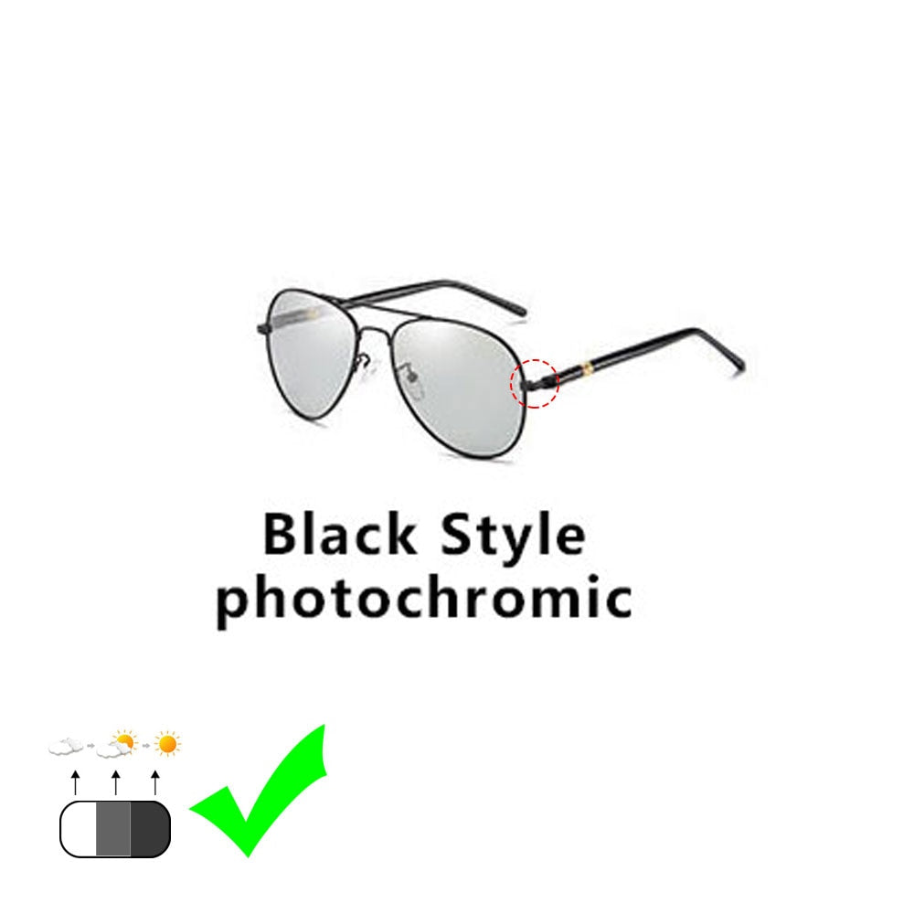 Photochromic Sunglasses Men Polarized Driving Chameleon Glasses Male Change Color Sun Glasses Day Night Vision Driver's Eyewear