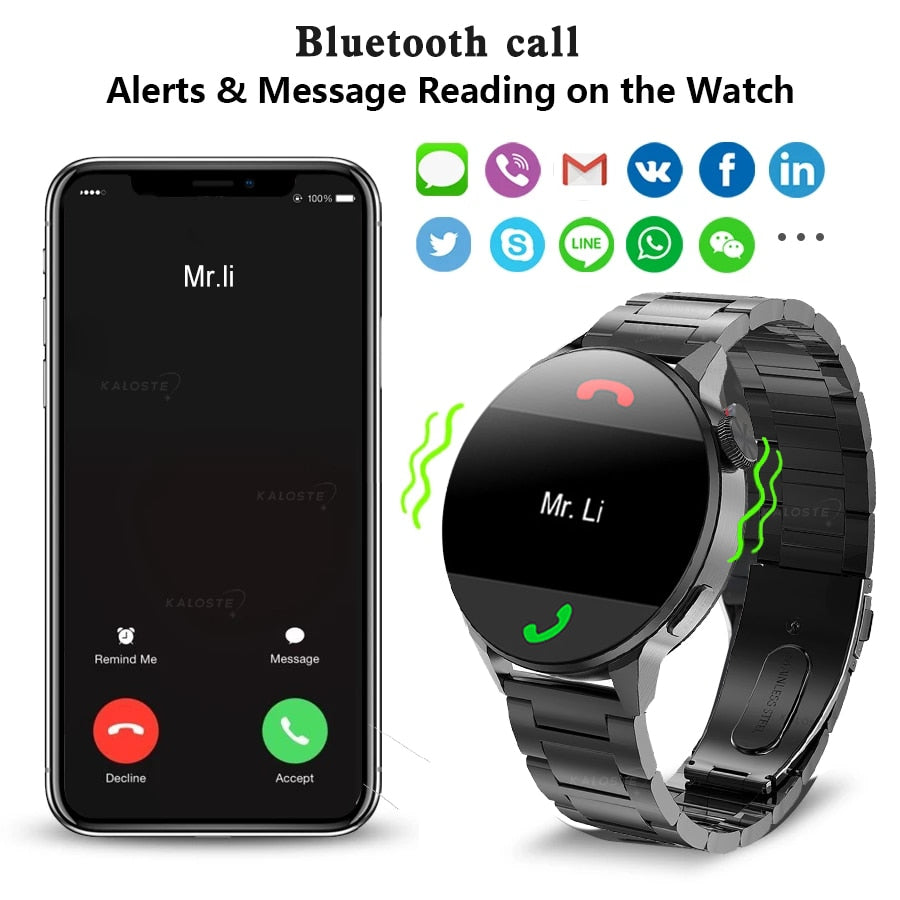 2022 New NFC Smart Watch Men Smart Bluetooth Call Sport GPS Track Smartwatch Women Heart Rate ECG PPG Smartwatch For Android ios