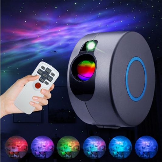 Colorful Galaxy Starry Sky Projector Rotating Water Waving Night Light Led Cloud Lamp for Bedroom Kids Gift Starry Lights