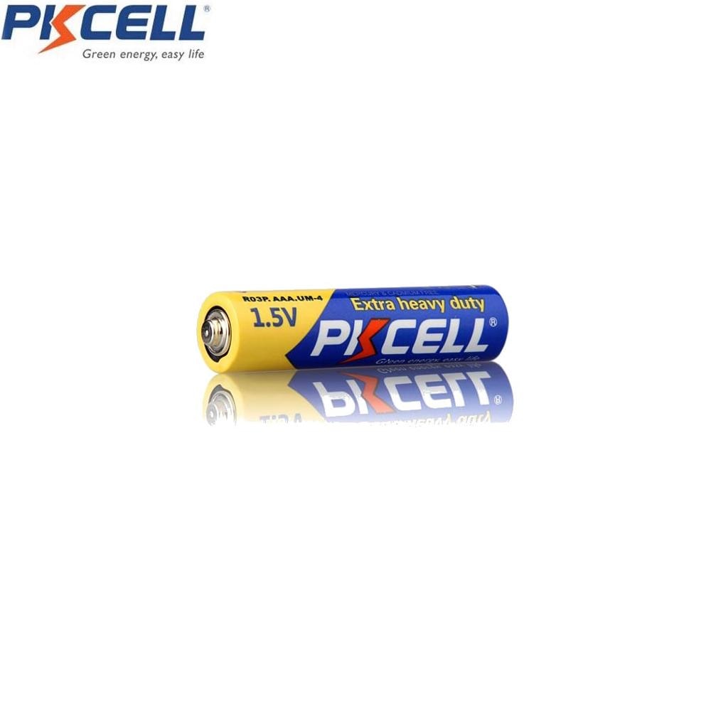 120 piece combo pack PKCELL 1.5V Extra Heavy Duty Battery 60pcs AA R6P+ 60pcs AAA R03P Carbon-Zinc Single Use Dry Batteries