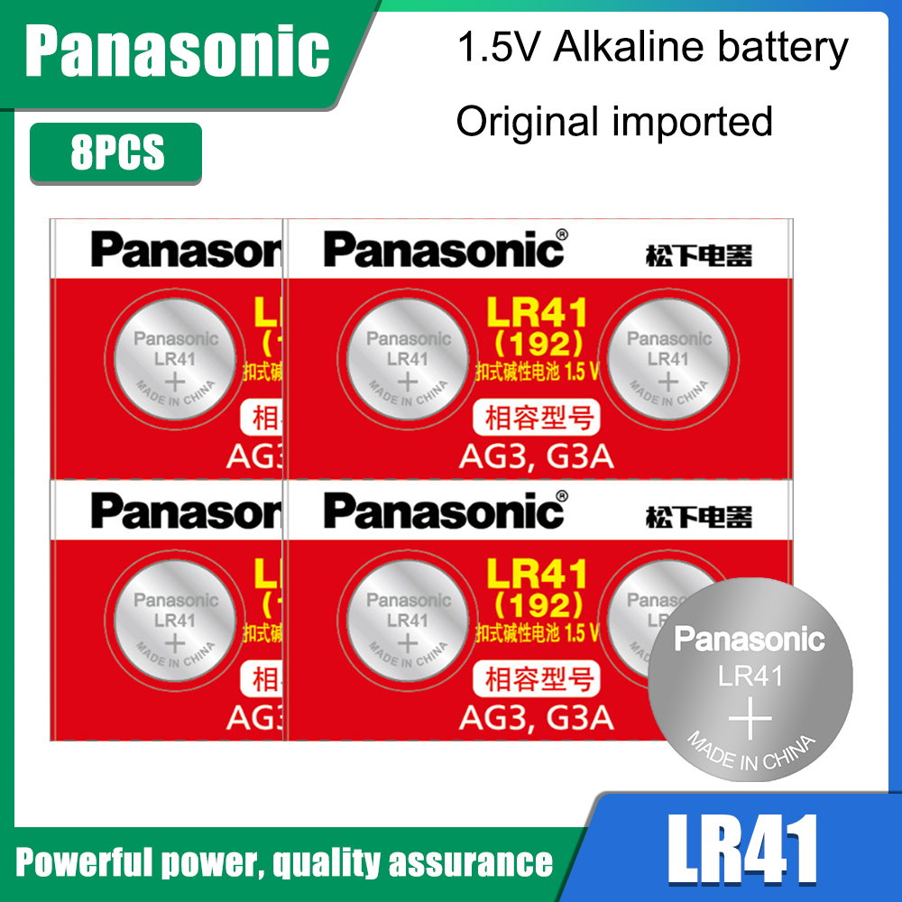 Panasonic AG3 LR41 392 Button Batteries SR41 192 Cell Coin Alkaline Battery 1.55V L736 384 SR41SW  For Watch Toys Remote