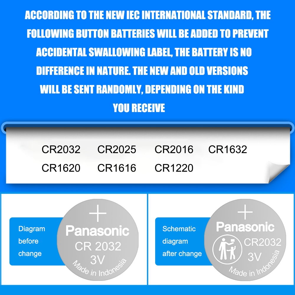 Original PANASONIC CR2032 CR 2032 3V Lithium Battery For Watch Calculator Clock Remote Control Toys Button Coins Cell